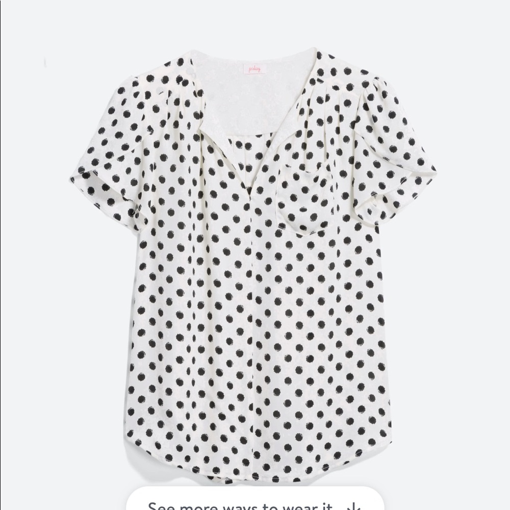 41 Hawthorn Carol Tulip Detail Blouse sz sm